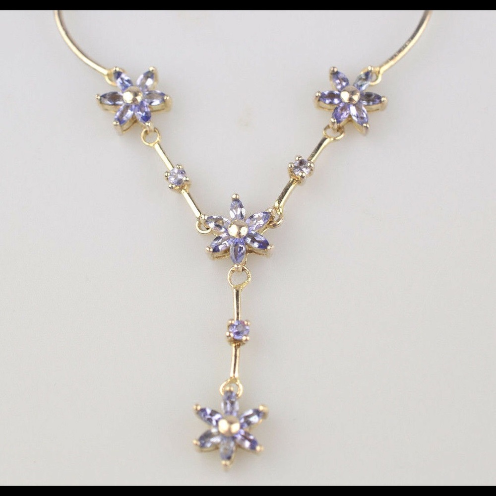 Tanzanite Flower Necklace - Picture 9 of 14